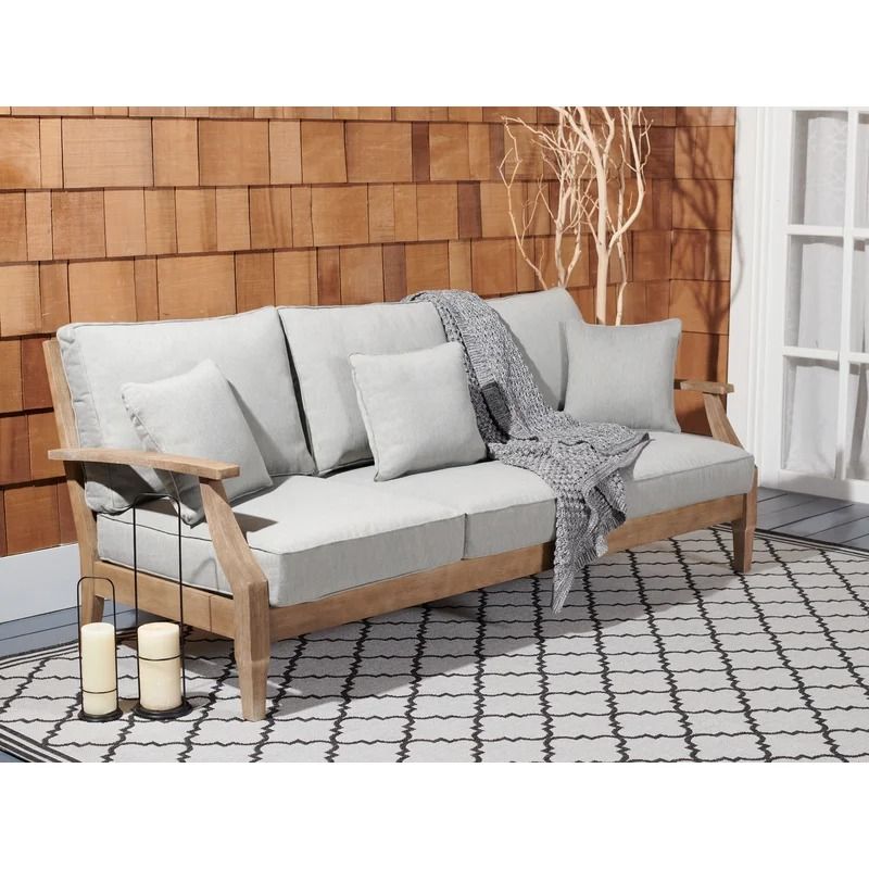 Ducan Wide Outdoor Patio Sofa with Sunbrella Cushions thumbnail 2