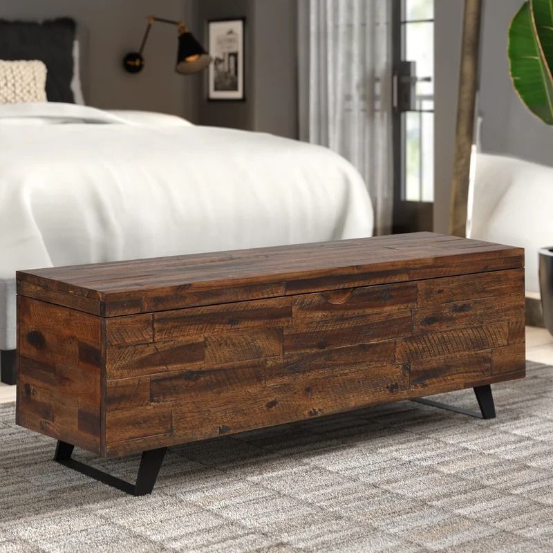 Coburn Wood Flip Top Storage Bench thumbnail 2