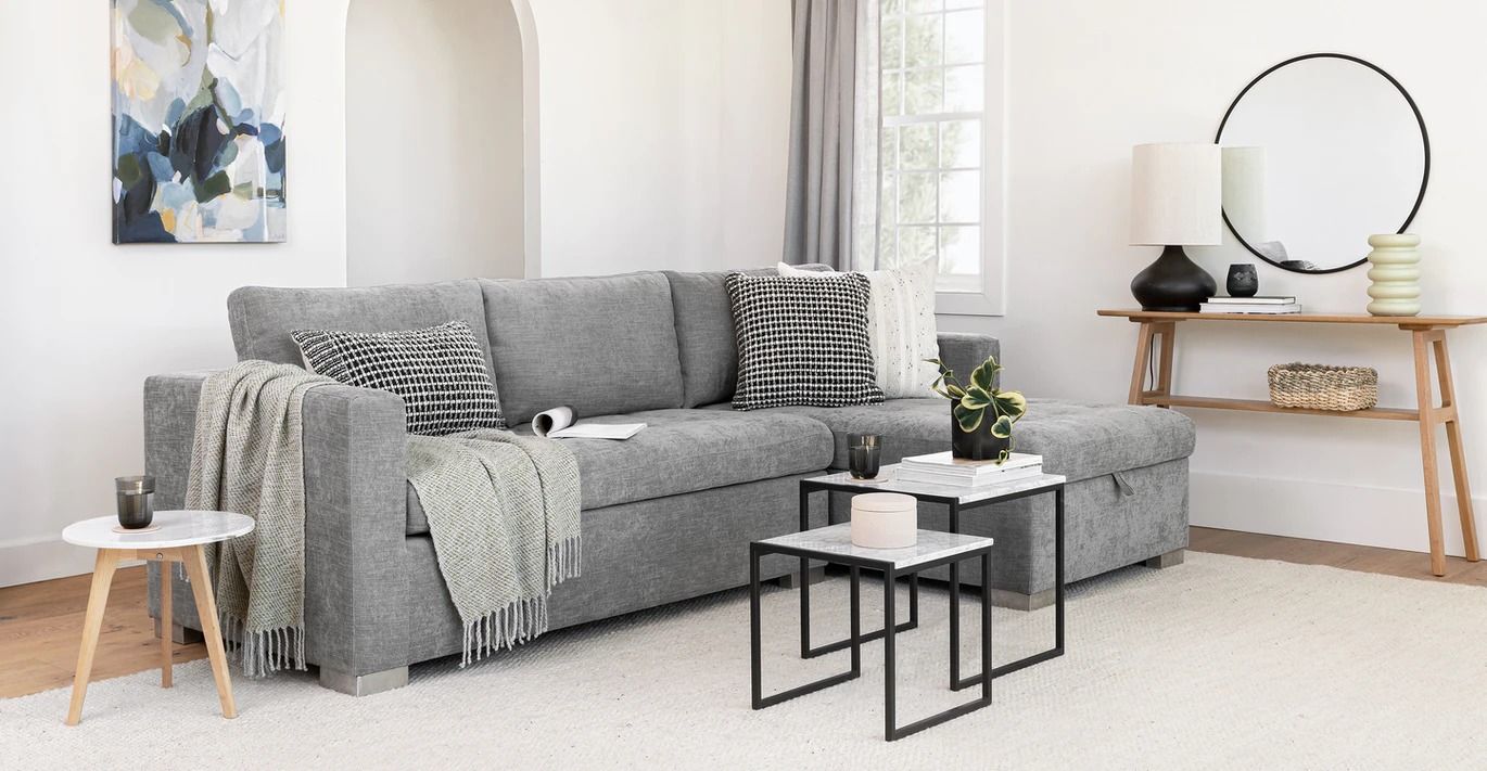 Soma Dawn Gray Right Sofa Bed thumbnail 2