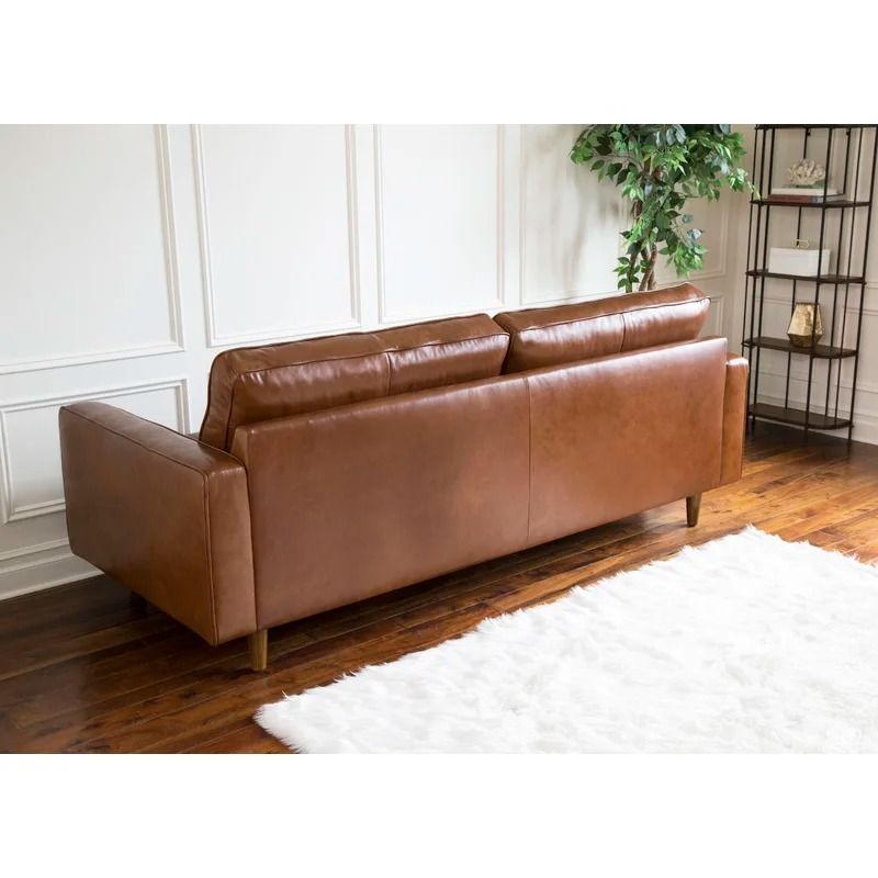 Clark Genuine Leather Square Arm Sofa thumbnail 5