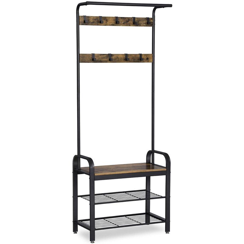 Odysseus Hall Tree with Bench and Shoe Storage thumbnail 4