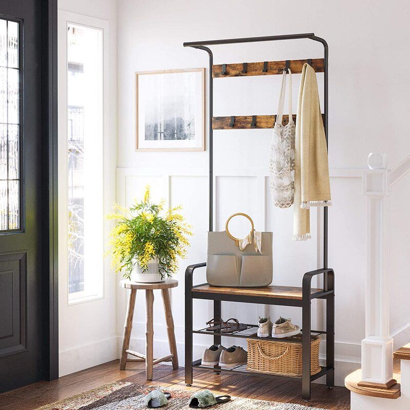 Odysseus Hall Tree with Bench and Shoe Storage thumbnail 5