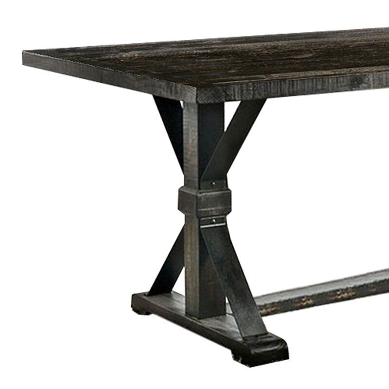 Ezma 72 inches Trestle Dining Table thumbnail 2