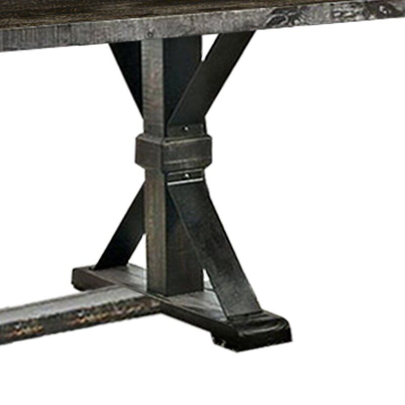 Ezma 72 inches Trestle Dining Table thumbnail 3
