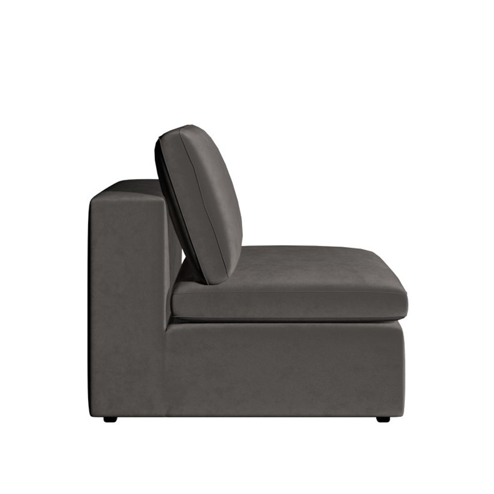 Ahnalise 158 Wide Velvet Down Cushion Modular Corner Sectional Armless chair thumbnail 2