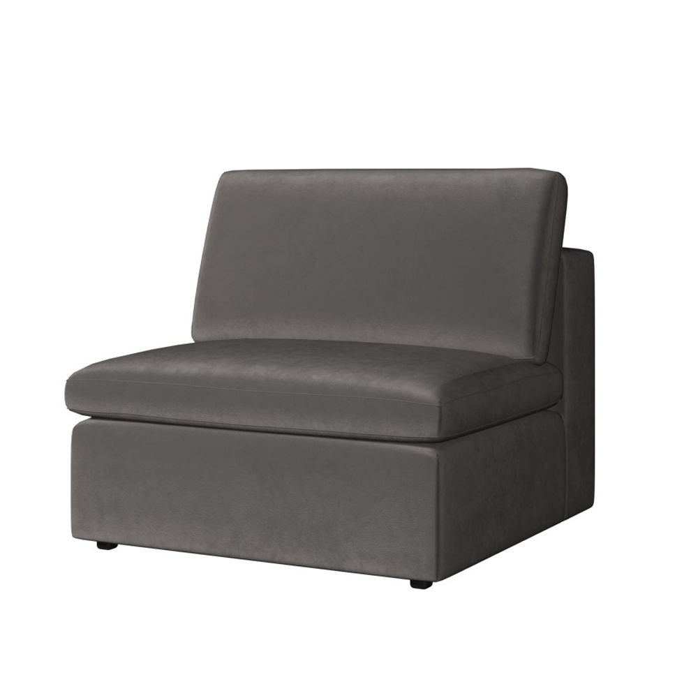 Ahnalise 158 Wide Velvet Down Cushion Modular Corner Sectional Armless chair thumbnail 3