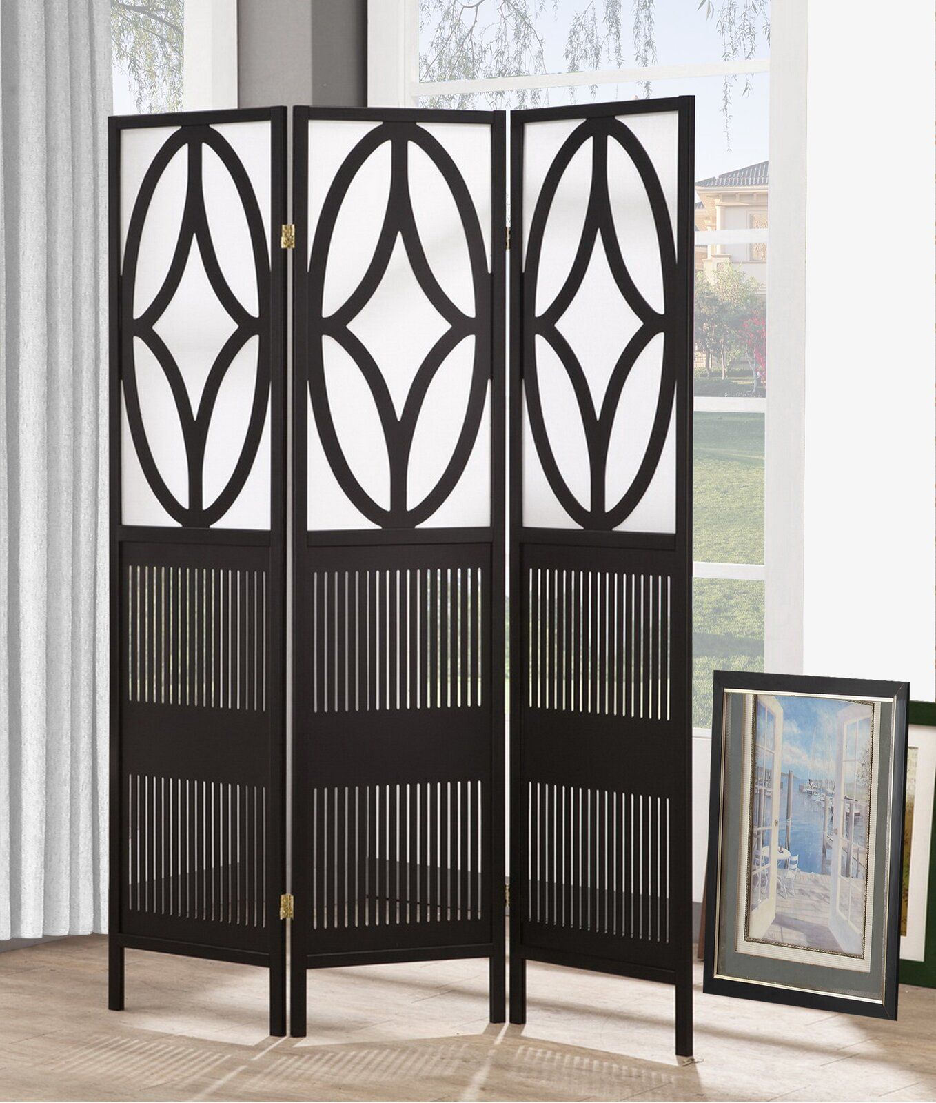 Benedict 3 Panel Folding Room Divider thumbnail 4