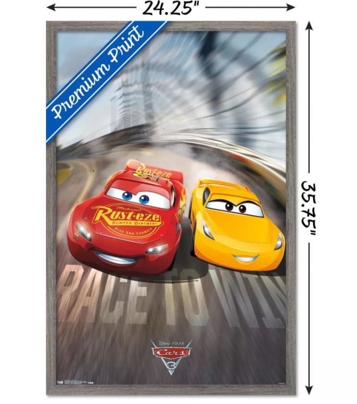 Trends International Disney Pixar Cars With Frame thumbnail 3