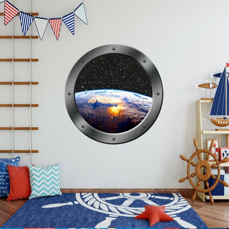 Stclair Planet Earth Space Window Porthole With Frame thumbnail 2