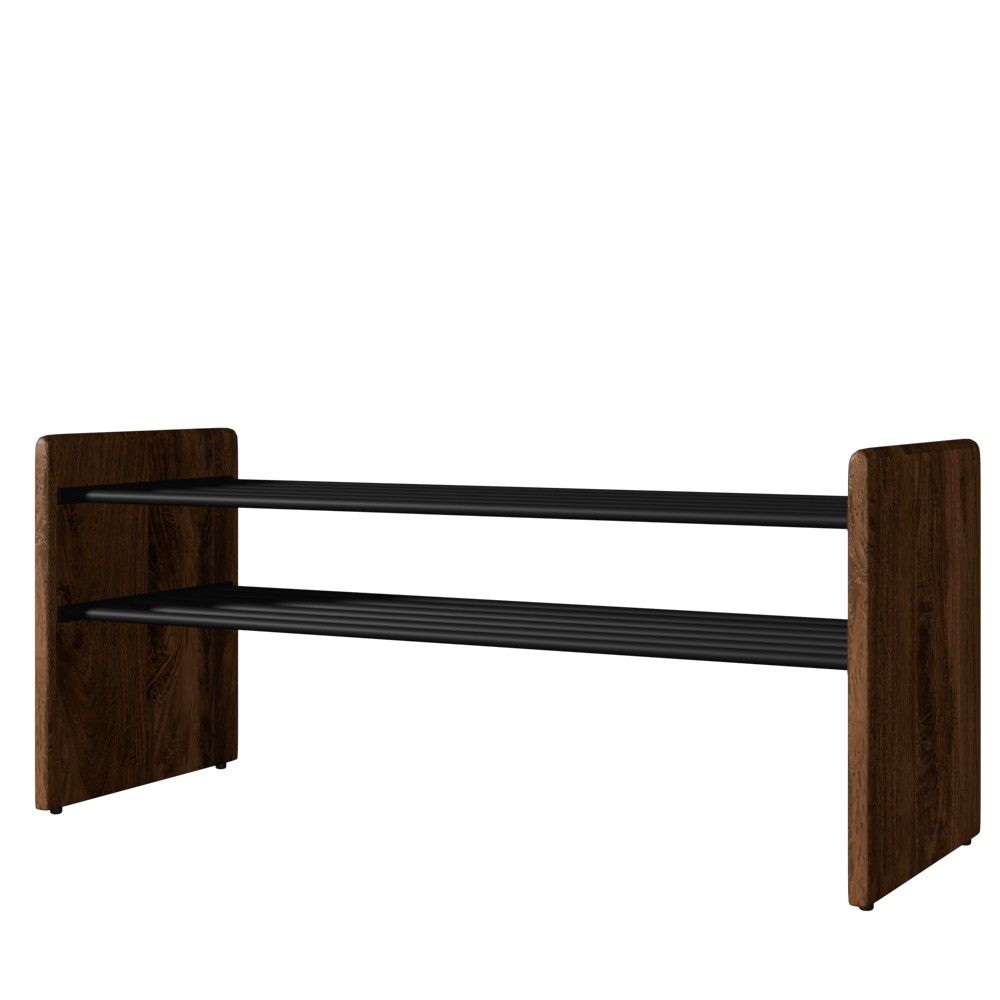 Anton Solid Wood Shoe Rack Burnt Wax thumbnail 3