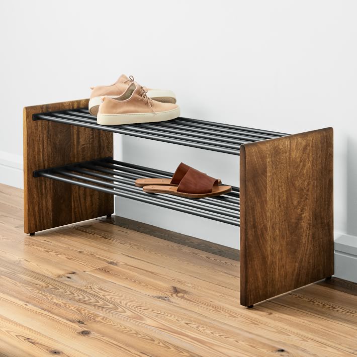 Anton Solid Wood Shoe Rack Burnt Wax thumbnail 4