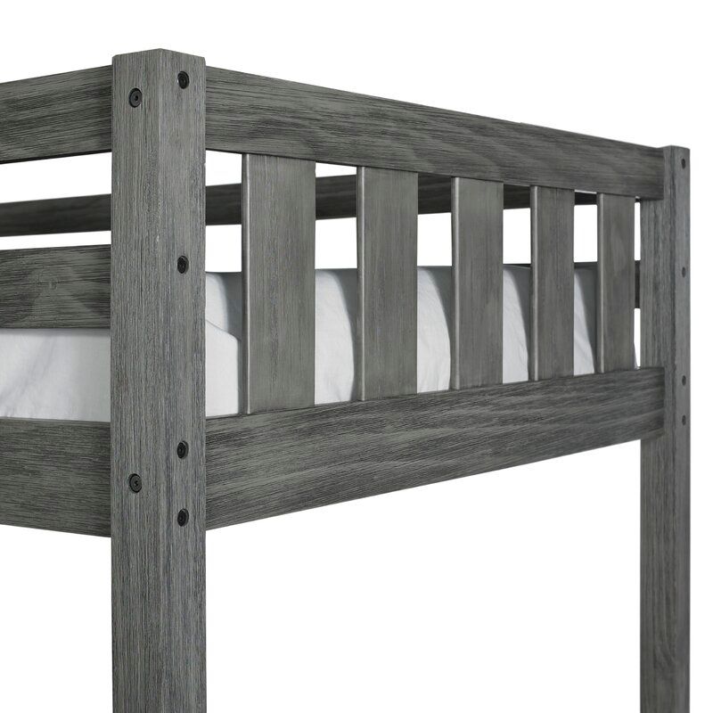 Pauletta Twin Panel Loft Bed With Built In Desk thumbnail 2