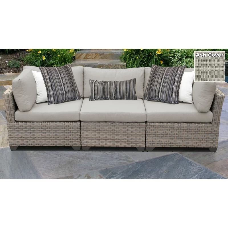 Rochford Outdoor wide Patio Sofa with Cushions thumbnail 2