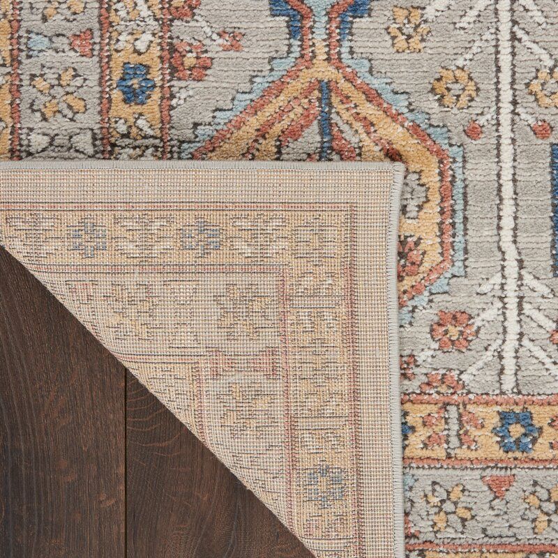 Amalfi Geometric Brown Blue Gray Area Rug thumbnail 3