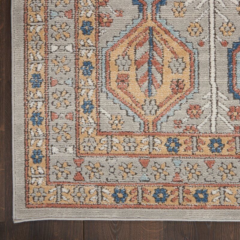Amalfi Geometric Brown Blue Gray Area Rug thumbnail 4