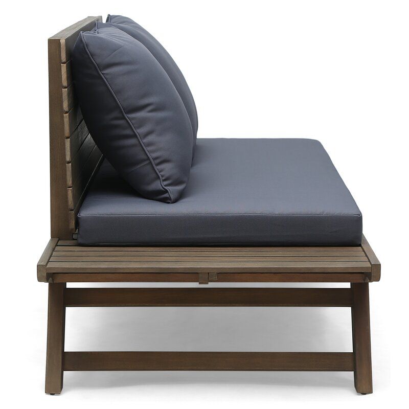 Bullock 65 Wide Outdoor Loveseat with Cushions thumbnail 2