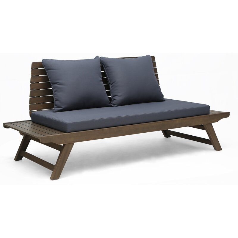 Bullock 65 Wide Outdoor Loveseat with Cushions thumbnail 3