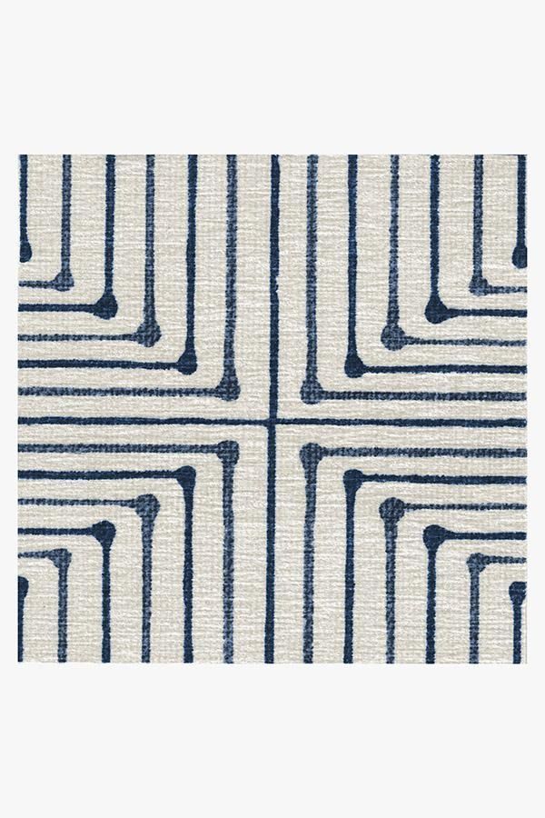 Jonathan Adler Inkdrop Slate Blue Rug 6*9 thumbnail 3