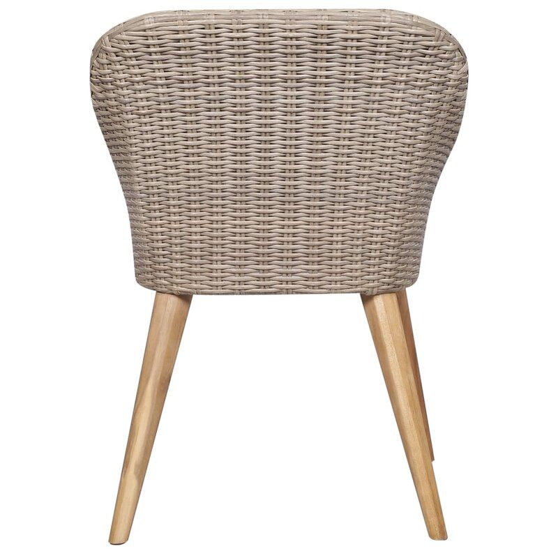 Diwata Patio Dining Chair with Cushion Set of 2 thumbnail 3