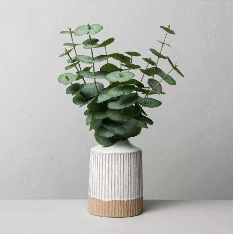 Faux Eucalyptus Arrangement Hearth And Hand With Magnolia thumbnail 2