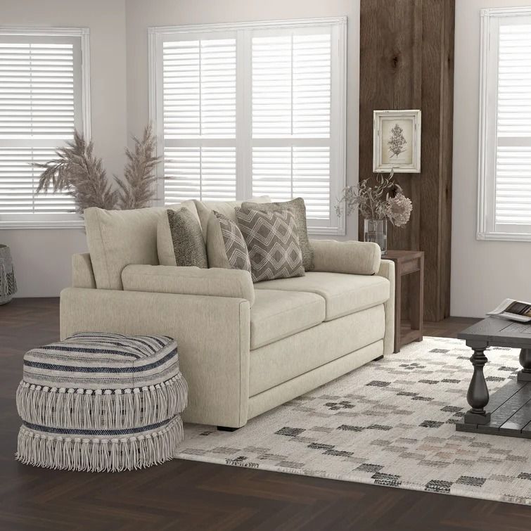 Nicklaus Chenille Square Arm Sofa thumbnail 4