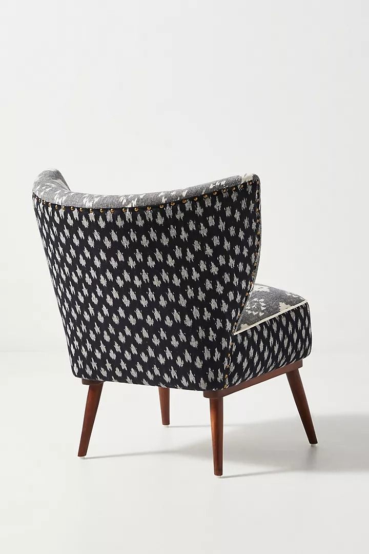 Woven Ikat Petite Accent Chair thumbnail 5