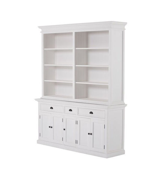 Sorrento 86.61'' H x 62.99'' W Solid Wood Library Bookcase thumbnail 2