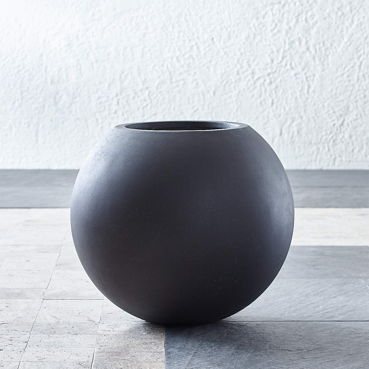 Sphere Small Dark Grey Indoor Outdoor Planter thumbnail 2