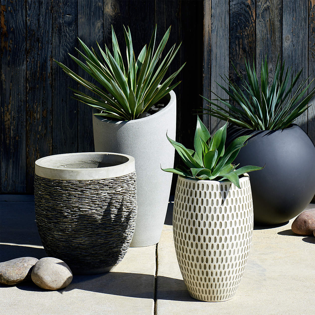 Sphere Small Dark Grey Indoor Outdoor Planter thumbnail 3