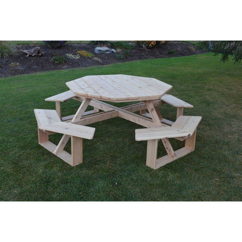 Octagonal 8 Person 98 Long Picnic Table thumbnail 2