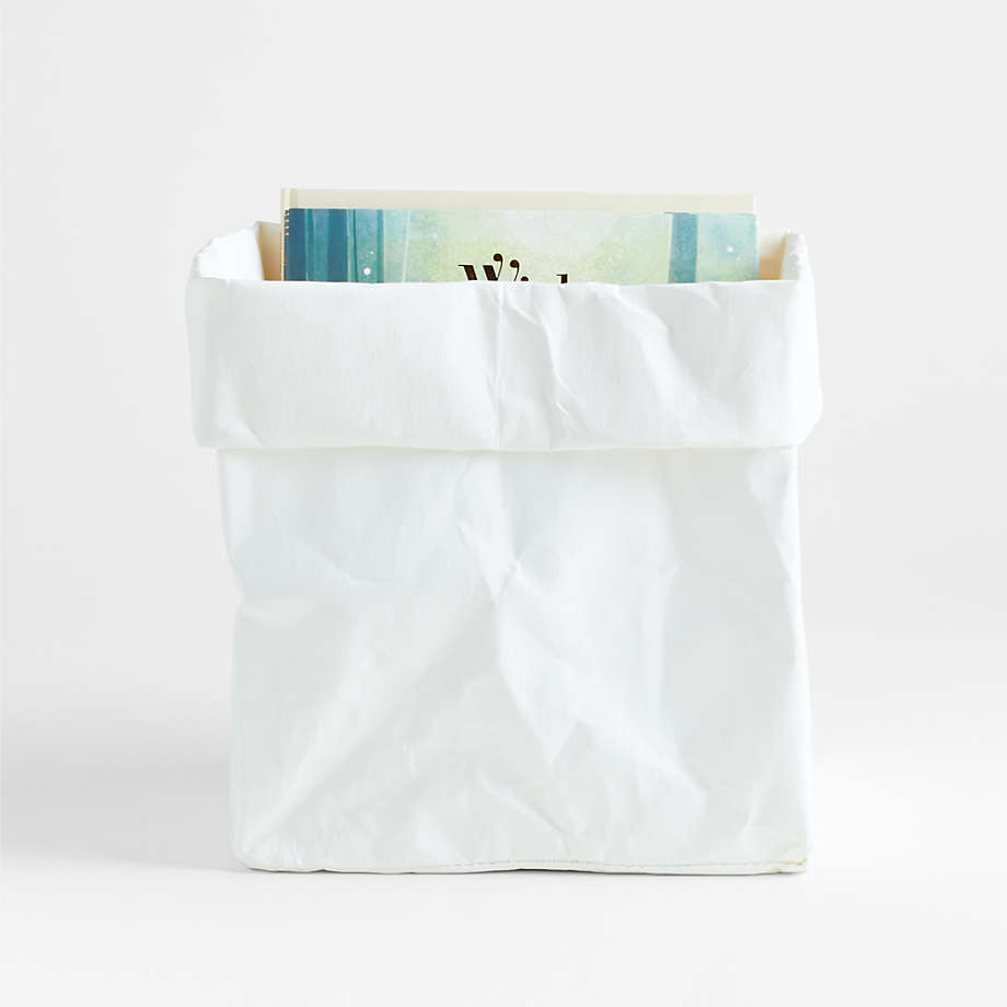 Blaine White Washable Paper Cube Bin thumbnail 2