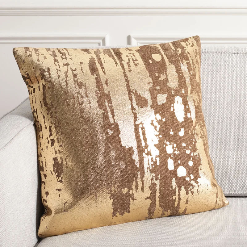 Cuaron Metallic Splatter Cotton Throw Pillow with insert thumbnail 3