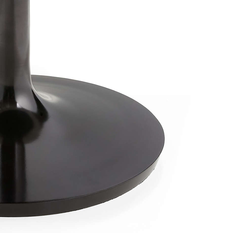Nero 48 White Marble Dining Table with Matte Black Base thumbnail 4