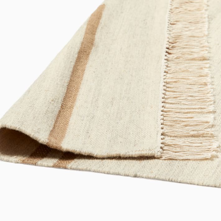 Wool and Jute Splice Stripe Rug 8x10 thumbnail 2