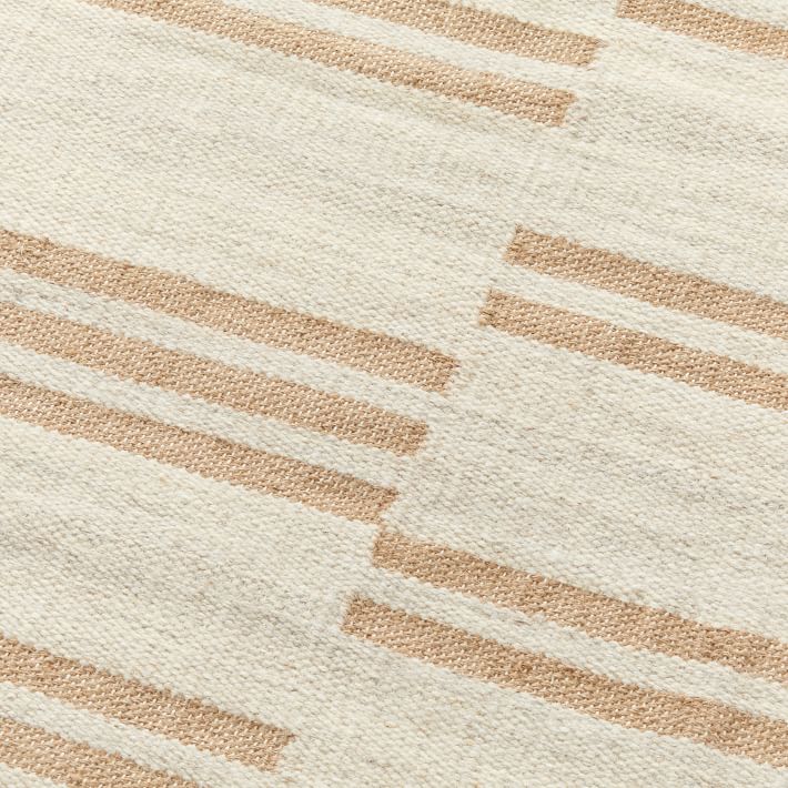 Wool and Jute Splice Stripe Rug 8x10 thumbnail 3