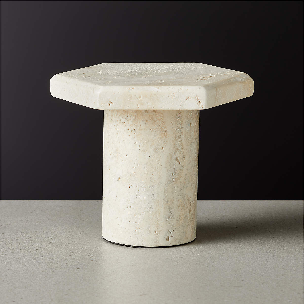 ROCA TRAVERTINE PILLAR CANDLE STAND MEDIUM thumbnail 3