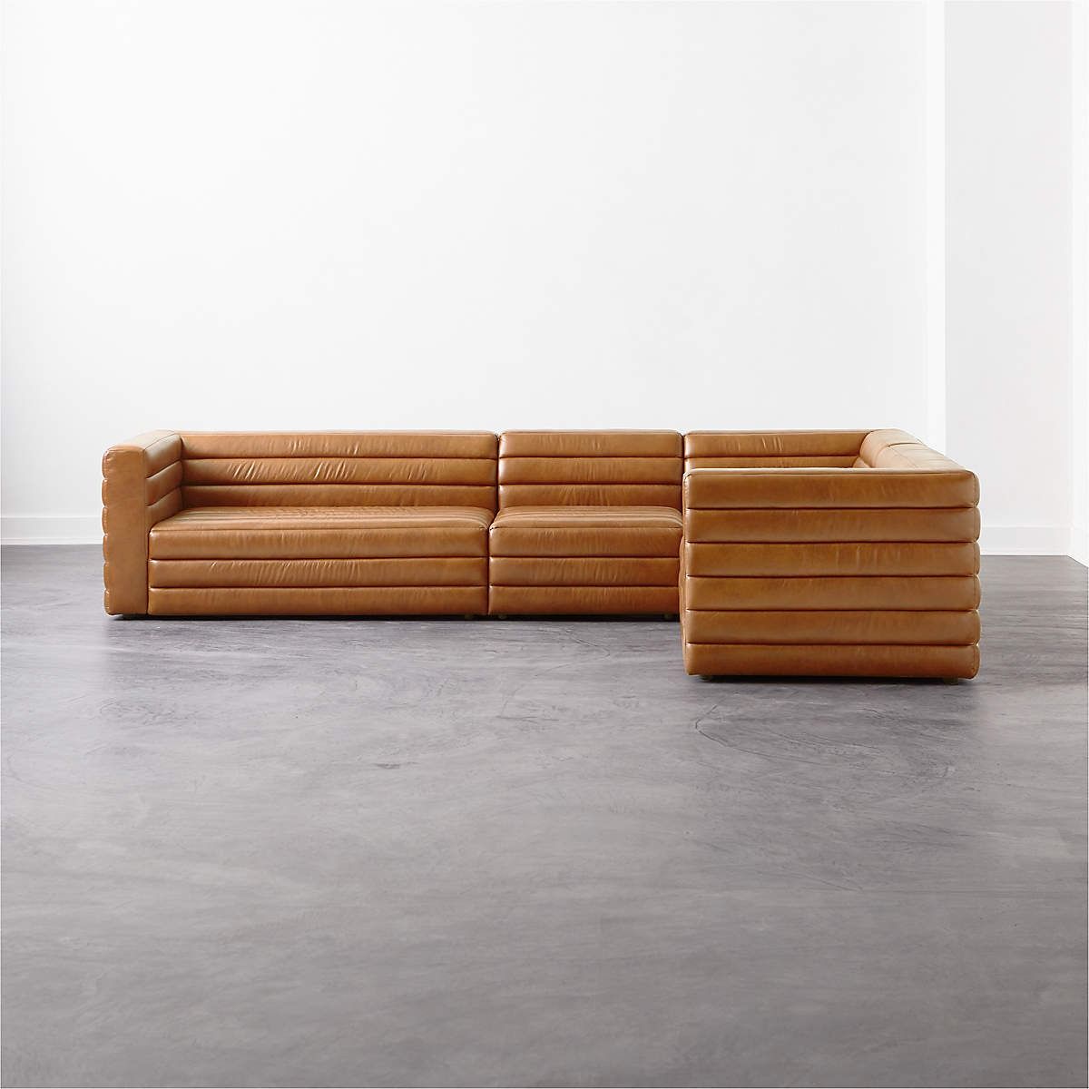 Strato Piece Leather Sectional Sofa thumbnail 2