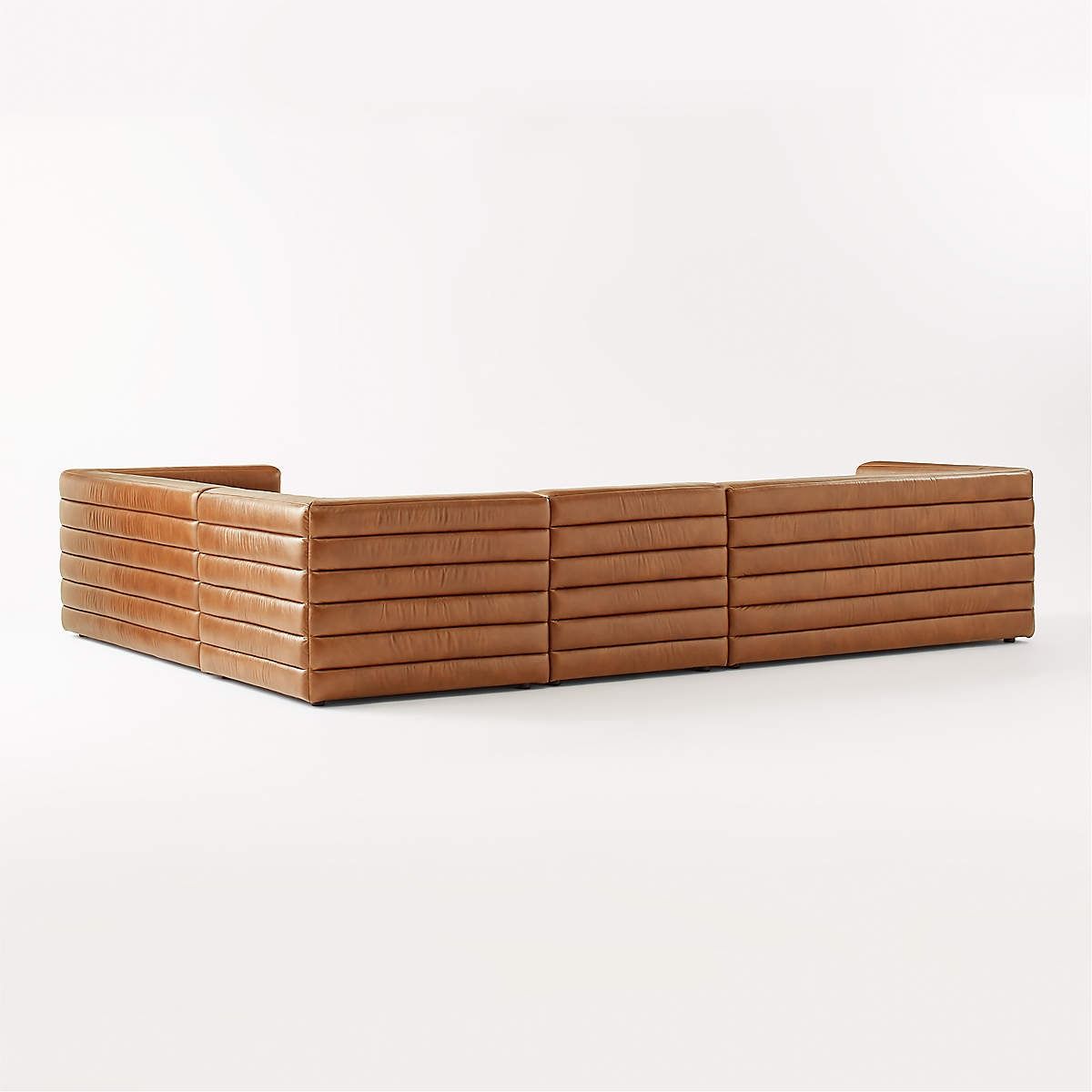 Strato Piece Leather Sectional Sofa thumbnail 4
