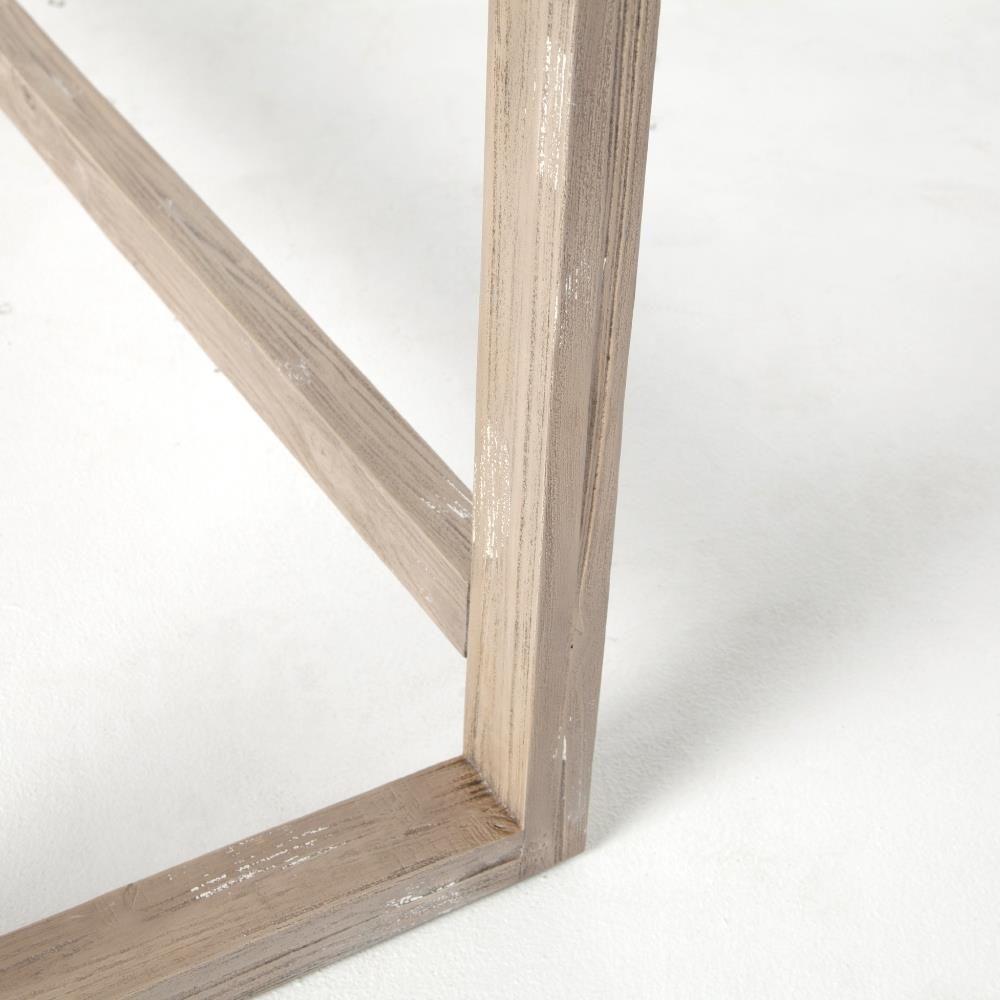 Kate Rustic Lodge Grey Concrete Tabletop Brown Acacia Wood Desk thumbnail 6