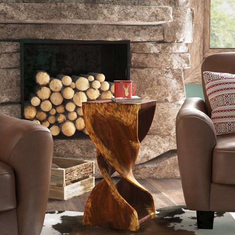 Hanson Solid Wood Abstract End Table thumbnail 2
