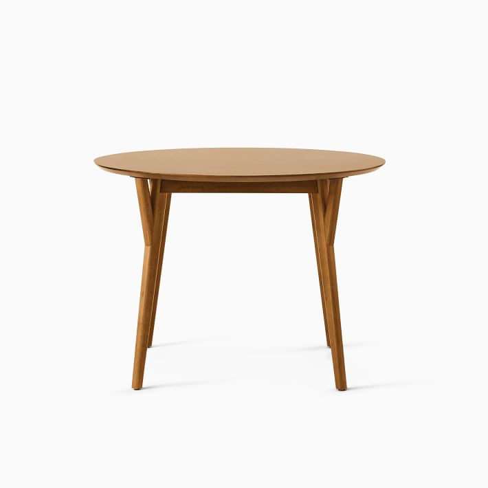Mid Century Rounded Expandable Dining Table thumbnail 4
