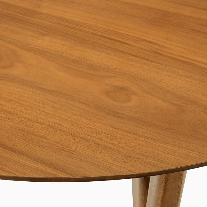 Mid Century Rounded Expandable Dining Table thumbnail 6