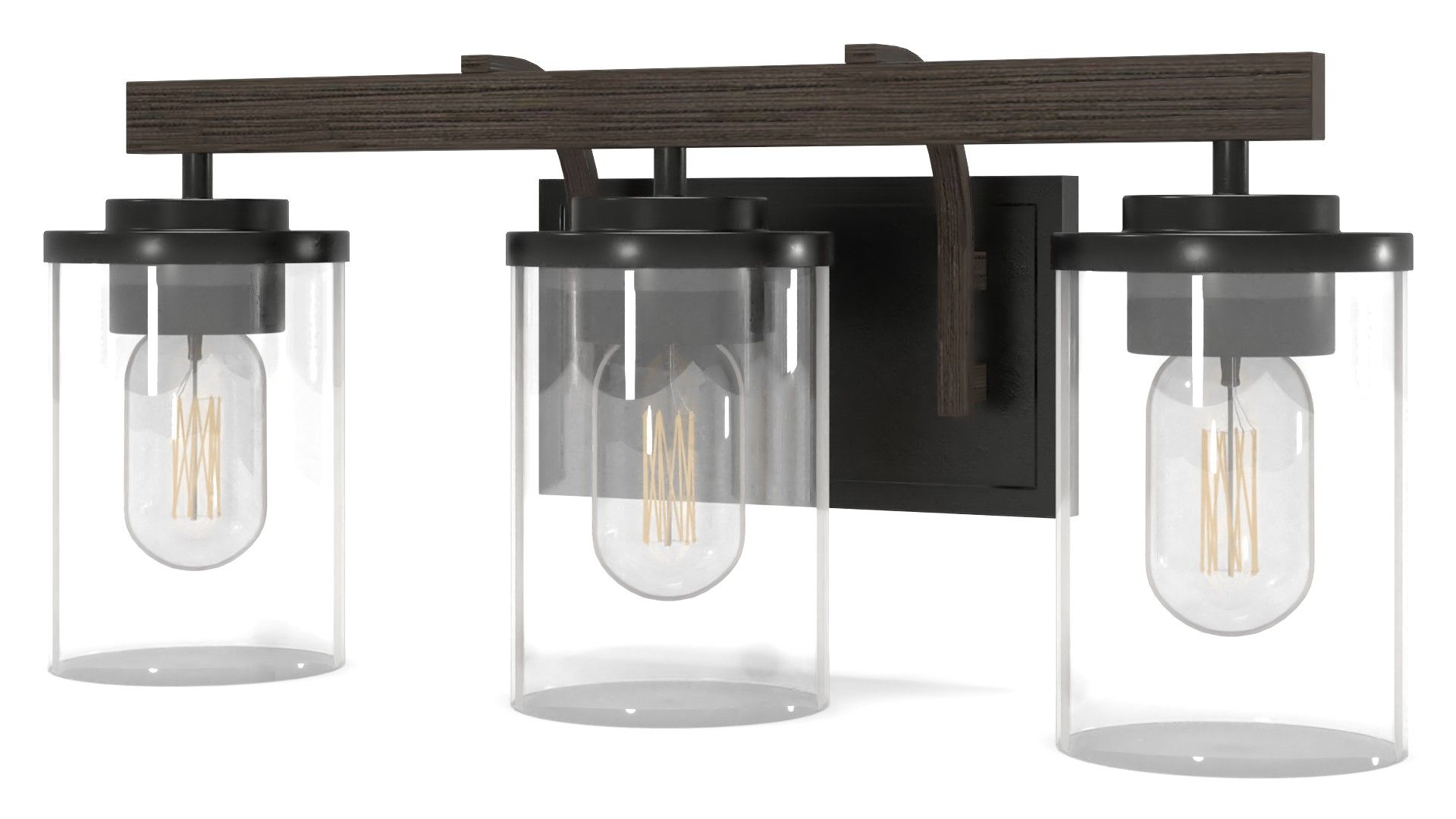 Cliona 3 Light Dimmable Brown Vanity Light thumbnail 2