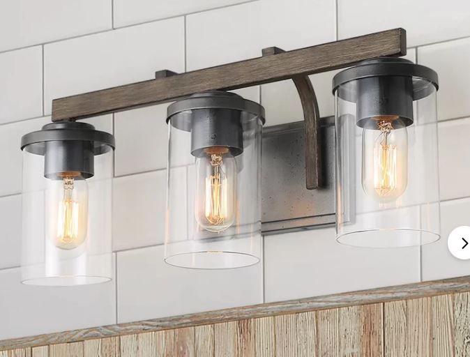 Cliona 3 Light Dimmable Brown Vanity Light thumbnail 6