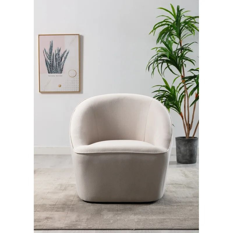 Gregory Upholstered Swivel Barrel Chair thumbnail 2