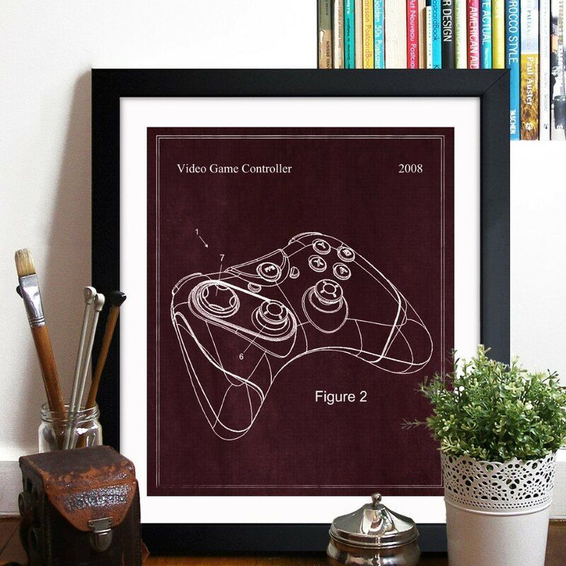 Video Game Controller Art With Frame thumbnail 2