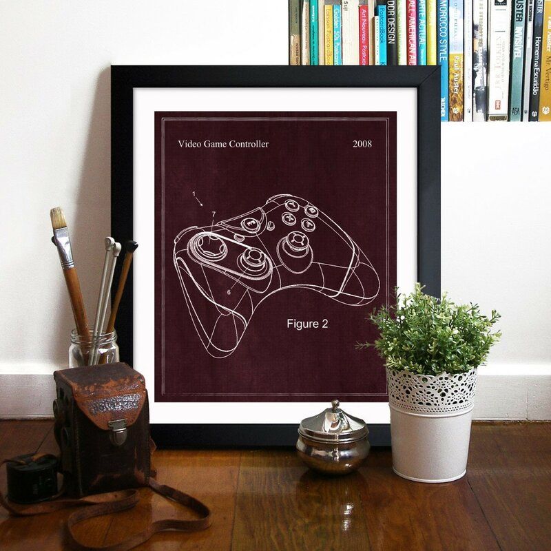 Video Game Controller Art With Frame thumbnail 3