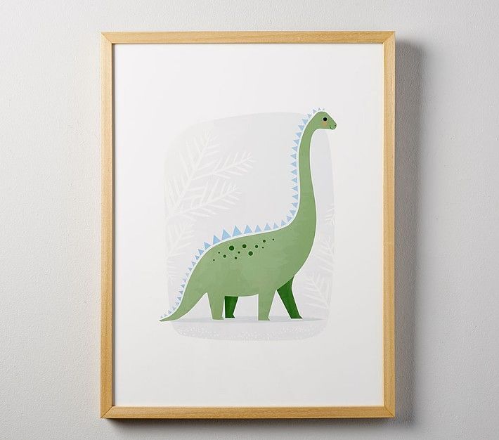  Minted Happy Dino Wall Art with frame thumbnail 3