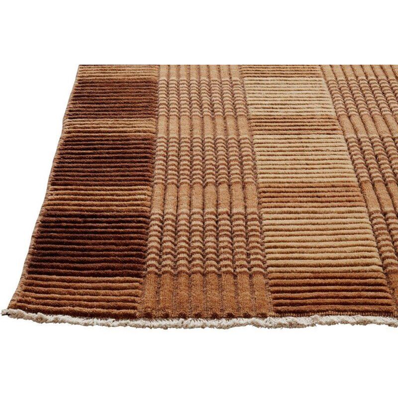 Massengale Plaid Tufted Wool Brown Area Rug 8'X11' thumbnail 2