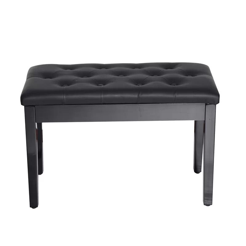 Criss Faux Leather Solid Wood Flip Top Storage Bench thumbnail 3